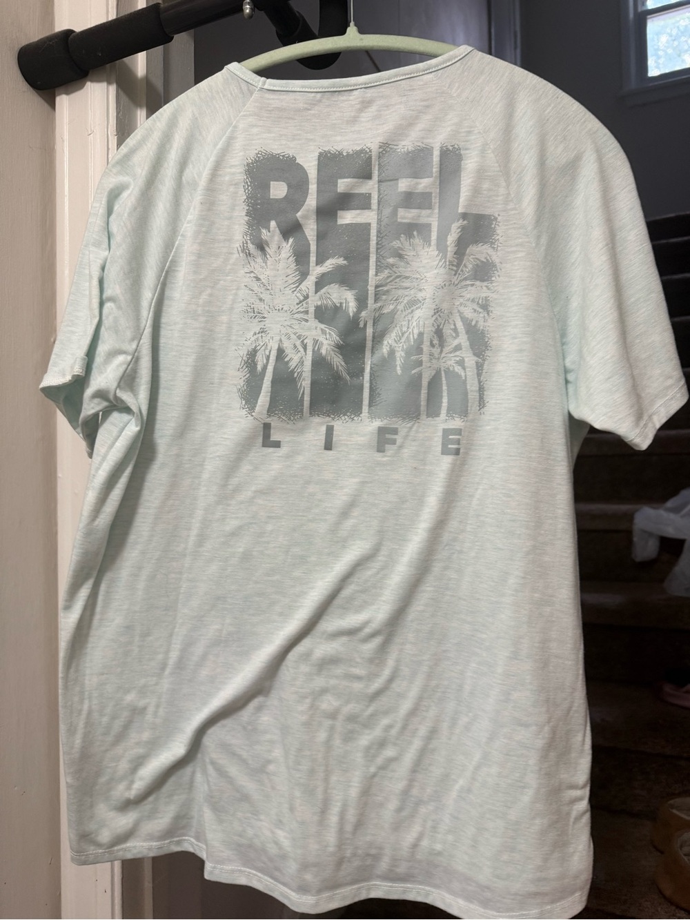 REEL Life Graphic Tee in Light Mint